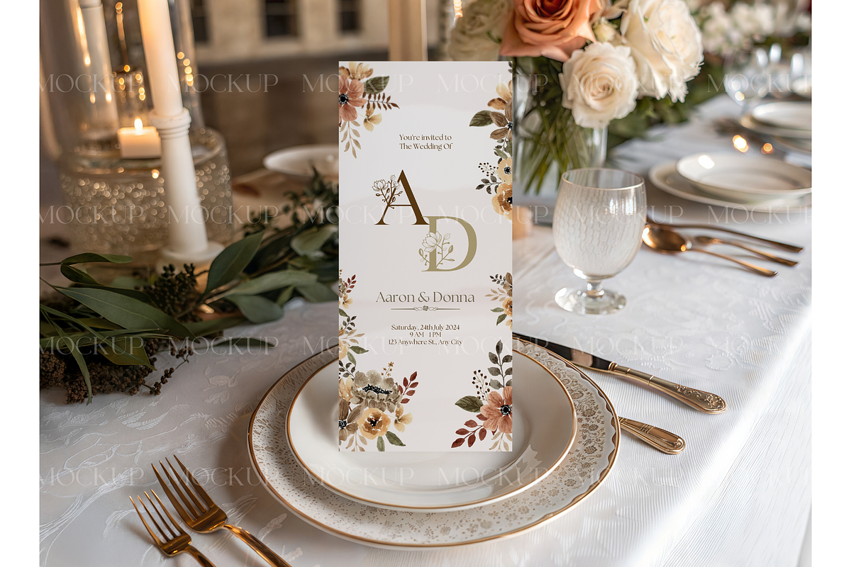 Romantic Gold-Trim Card Mockup, a Product Mockup by MockupWizard (Photo 2 of 3)