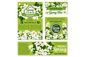 Vector Spring Floral Design For Holiday Greetings