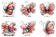 Whimsical Spring Butterfly Clipart, an Illustration by CraftArtStudio (Thumbnail 3 of 6)
