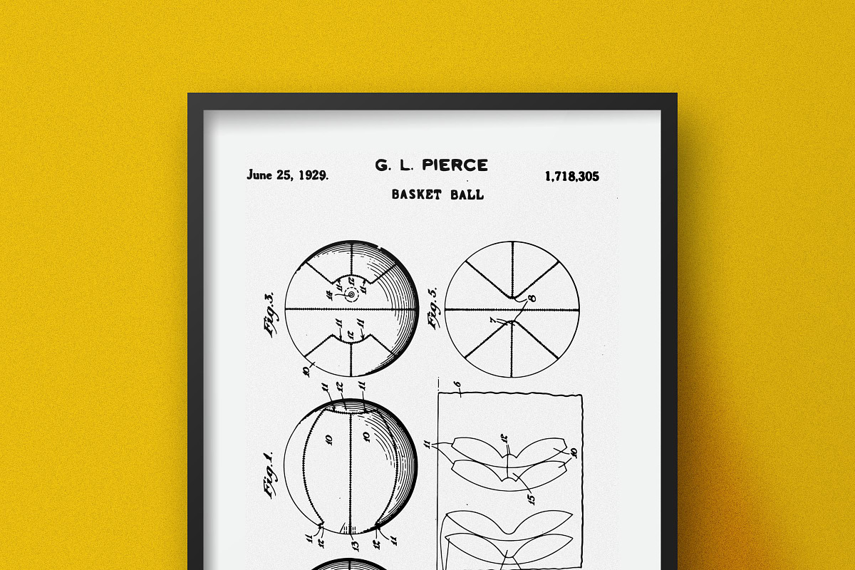 Basket Ball Patent, an Illustration by Nordic Designs (Photo 2 of 3)