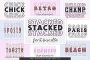 TRENDY STACKED FONT BUNDLE, a Font by Blush Font Co. (Thumbnail 1 of 14)