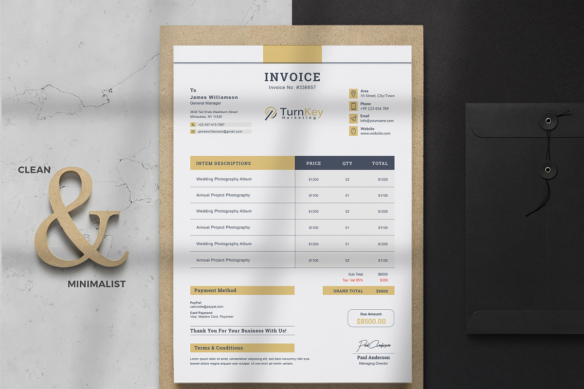 Invoice, a Stationery Template by TelaTemplates (Photo 3 of 8)