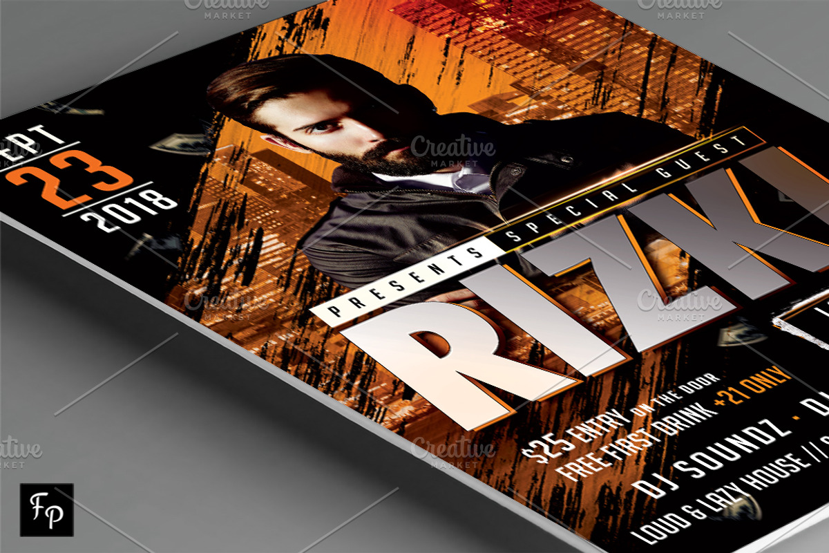 Dj Flyer v4, a Flyer Template by FlyerPig (Photo 3 of 3)