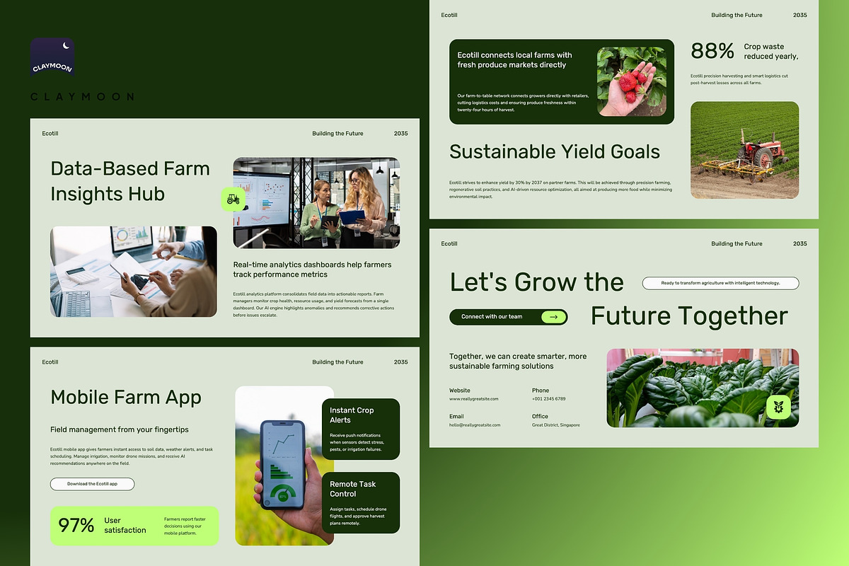 Smart Agriculture Pitch Deck, a Presentation Template by Claymoon Lab (Photo 7 of 7)