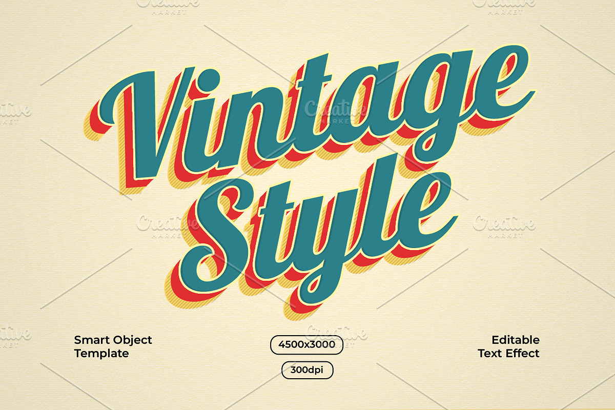 Vintage Text Effect, a Layer Style Add-On by alexdndz (Photo 1 of 2)