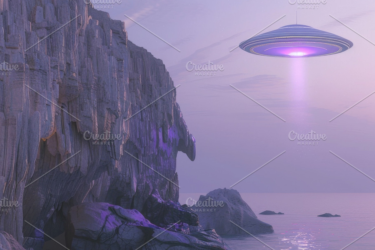 97 UFO objects flying in the sky, a Transportation Photo by Handmadefont (Photo 97 of 101)