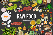 60 Isolated Raw Food Images, a Product Mockup by Made by Mancie (Thumbnail 1 of 4)