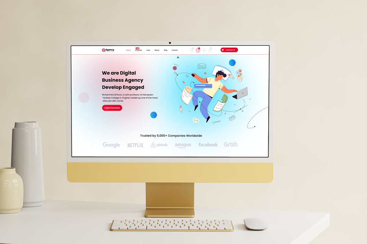 Design Agency template, a Branding & Logo Template by Fardosai Studio
