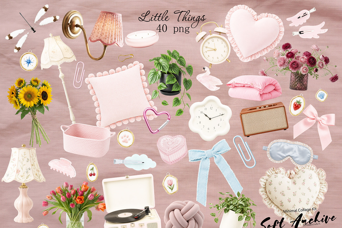 Soft Archive Scrapbook Collage Kit, an Object Graphic by DreamoraArt (Photo 12 of 13)
