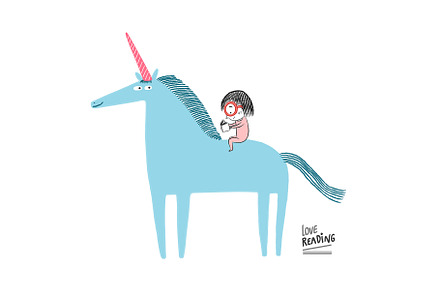 Love reading! With a Unicorn