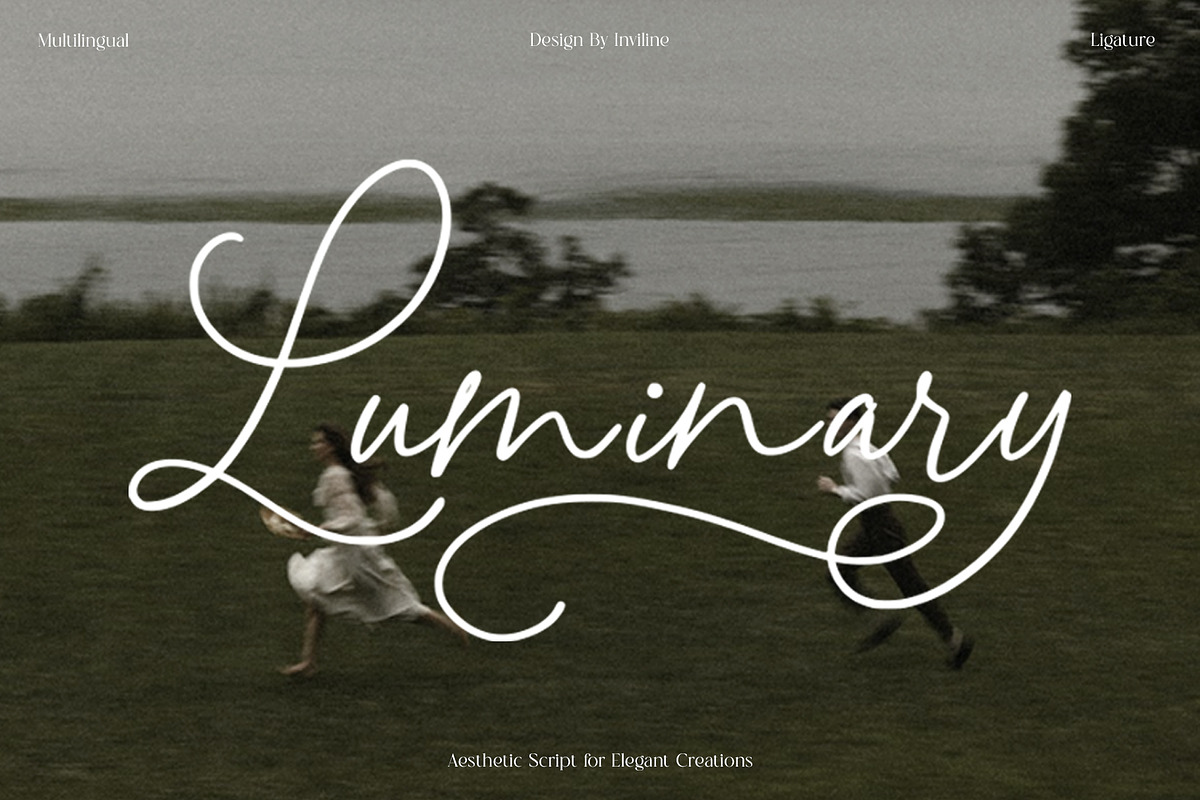 Luminary - Aesthetic Script Font, a Script Font by Inviline.co (Photo 1 of 11)