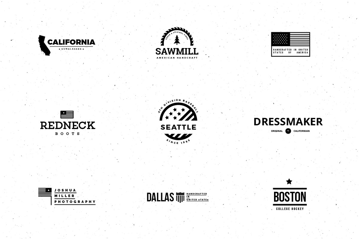 25 American Minimal Vintage Logos, a Branding & Logo Template by Mats-Peter Forss (Photo 4 of 4)