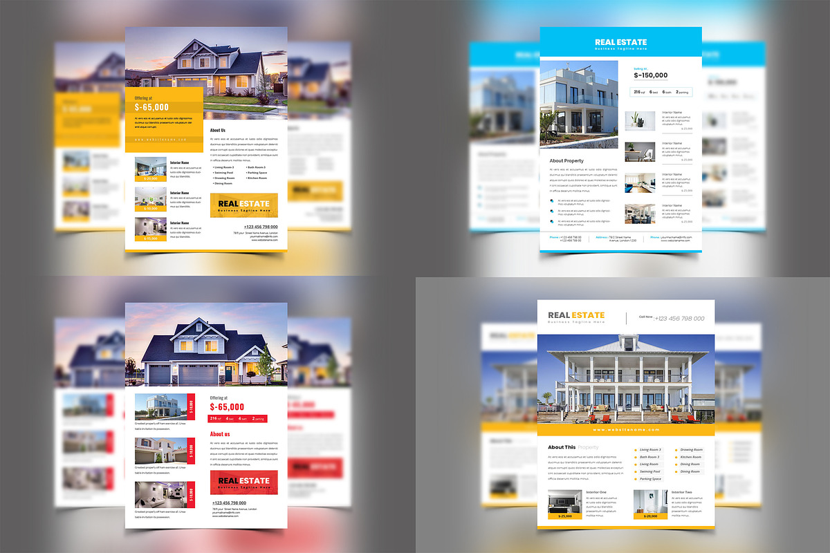 10+ Real Estate Flyers Bundle, a Flyer Template by ZAAS (Photo 4 of 4)