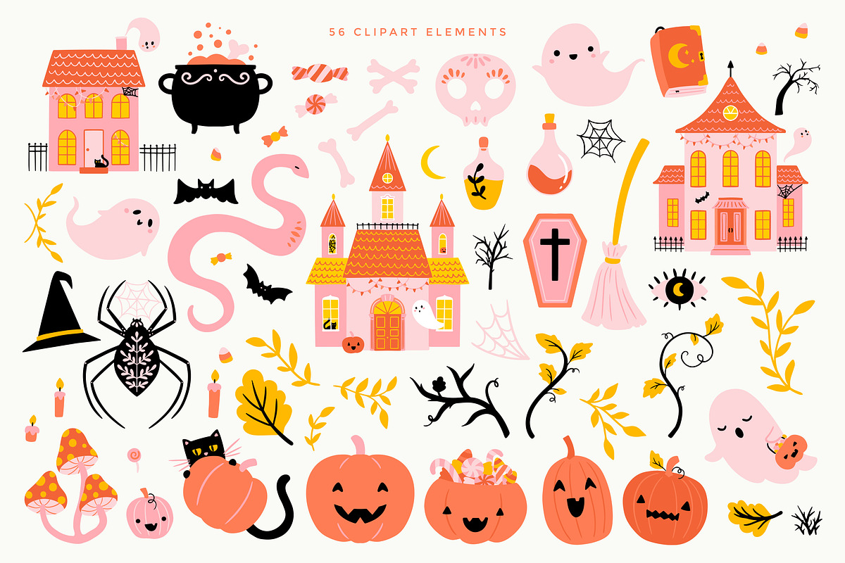 Halloween Patterns & Clipart, a Pattern Graphic by Inna Moreva (Photo 5 of 8)