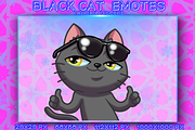BLACK CAT EMOTES, an Animal Illustration by YUNGMOTS (Thumbnail 2 of 6)