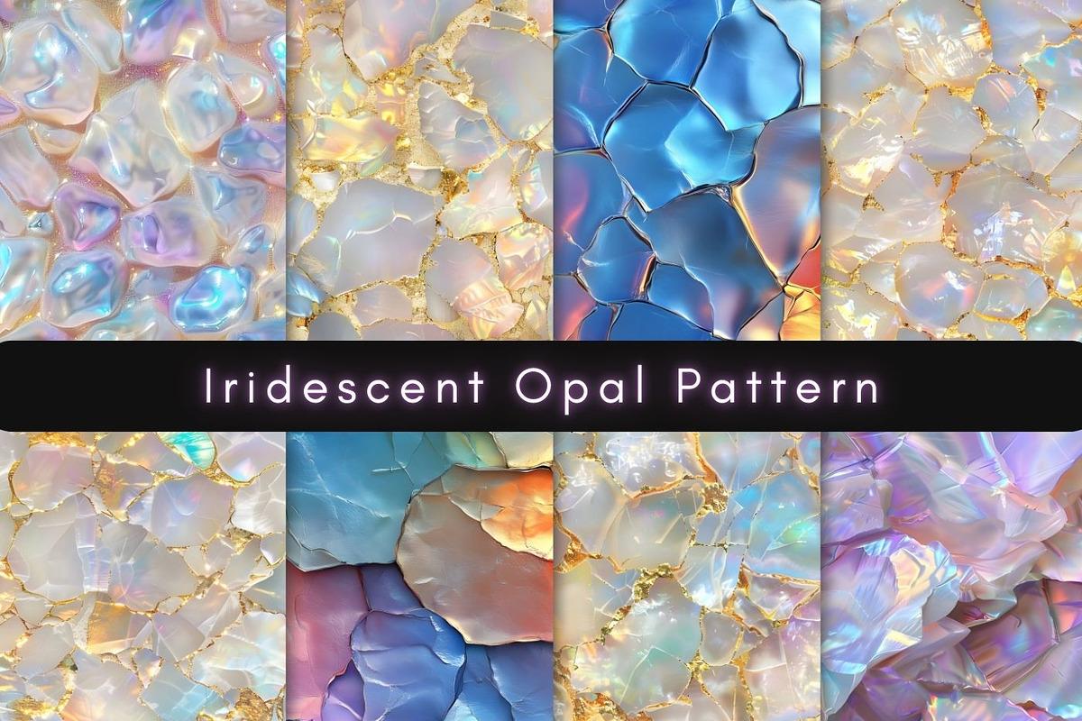 Iridescent Holographic Opal Texture, a Pattern Graphic by UniqueMe (Photo 2 of 17)