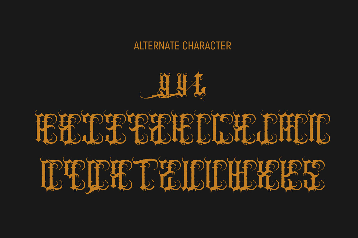 Earth Crisis | Blackmetal Font, a Blackletter Font by LetterStock (Photo 9 of 11)