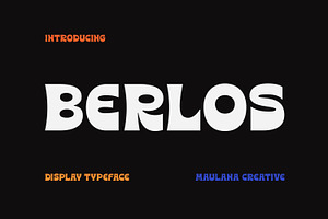 Berlos Experimental Display Font, a Sans Serif Font by Maulana Creative