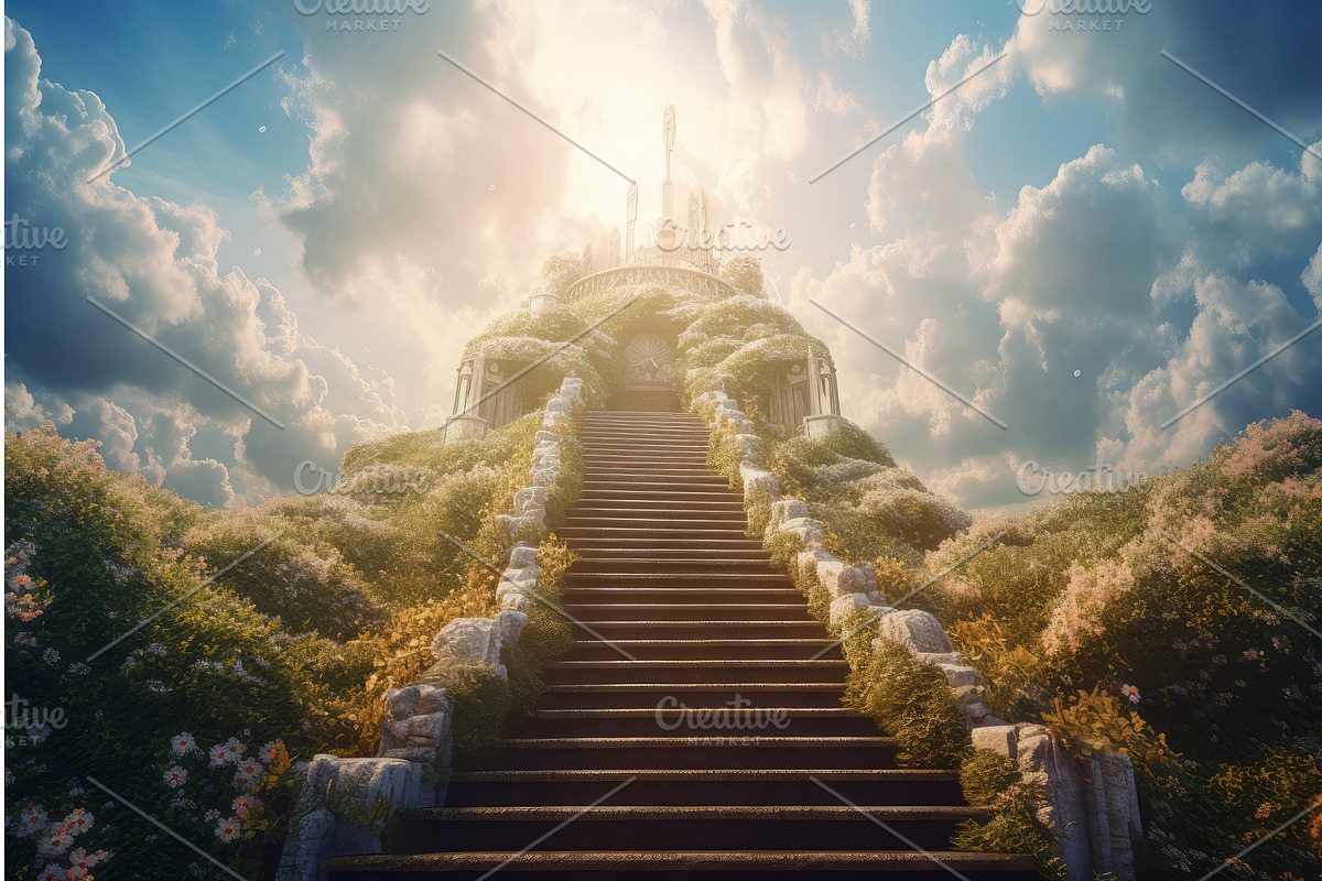 Stairway to heaven paradise, an Illustration by Ylivdesign