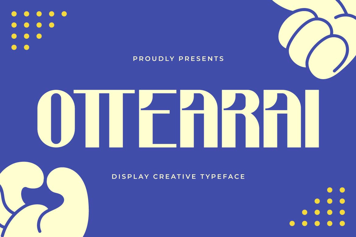 Ottearai – Display Creative Typeface, a Sans Serif Font by Artiveko (Photo 1 of 7)