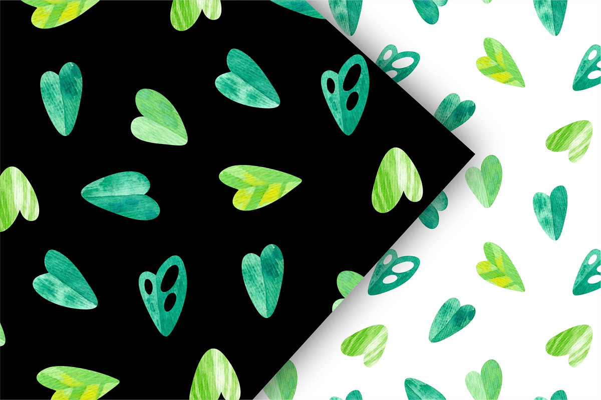Floral Hearts Clipart & Patterns, a Decorative Illustration by Valin Malin (Photo 12 of 16)