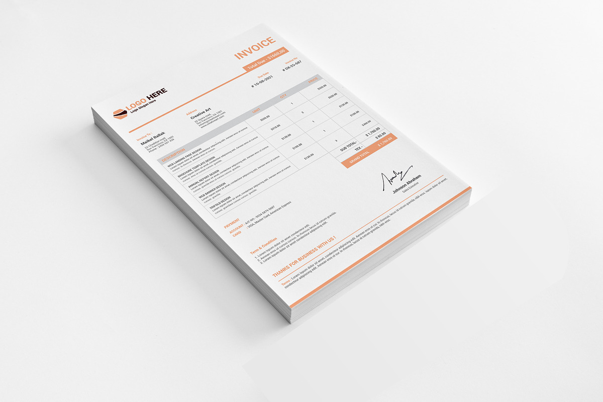 Invoice, a Print Template by alimran24 (Photo 7 of 7)