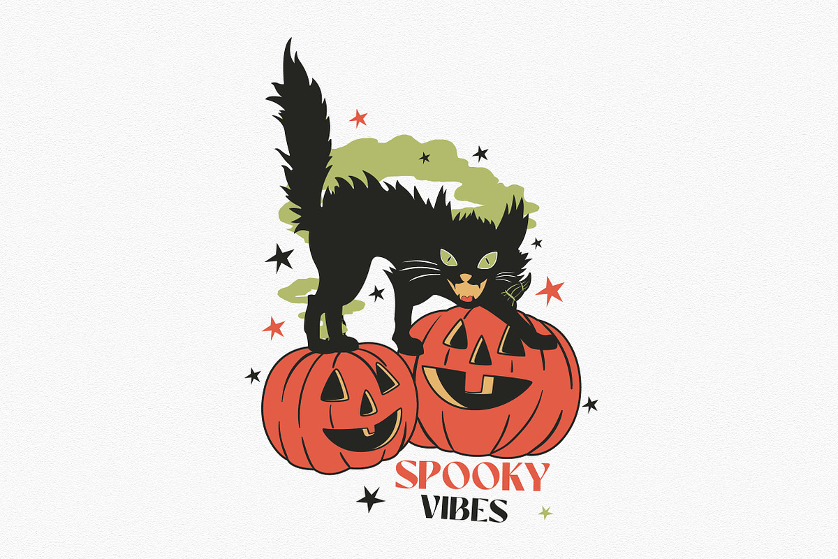 Vintage Halloween Sublimation Bundle, a Work Illustration by CreationArt (Photo 10 of 12)