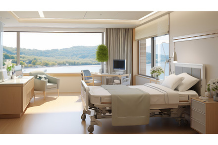 healthcare ward hospital building ai, a Background Photo by pikepicture
