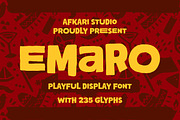 Emaro - Playful Display Font, a Handwritten Font by Afkari Studio (Thumbnail 1 of 11)