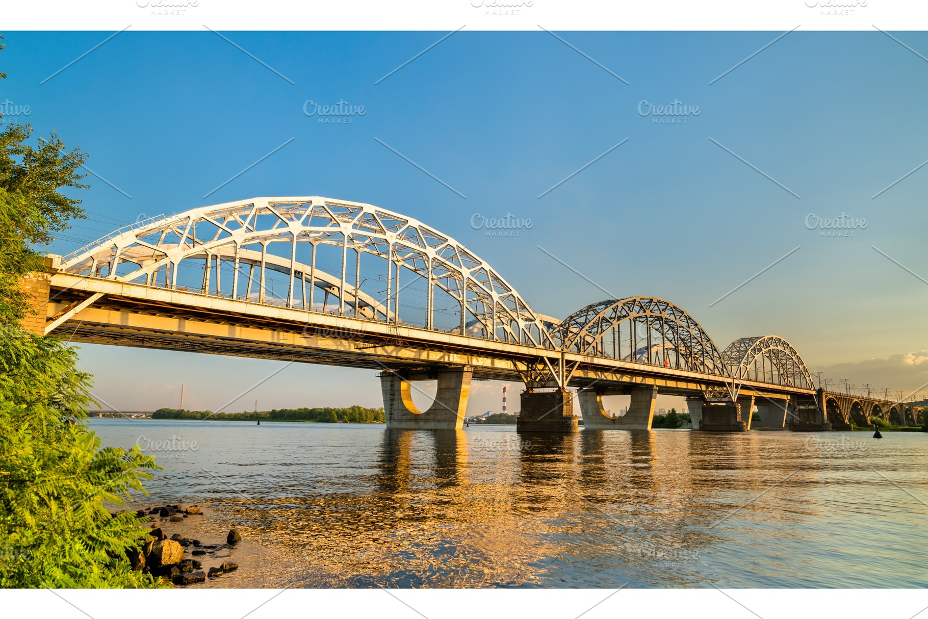 The Darnytsia bridges across the, an Architecture Photo by Leonid Andronov