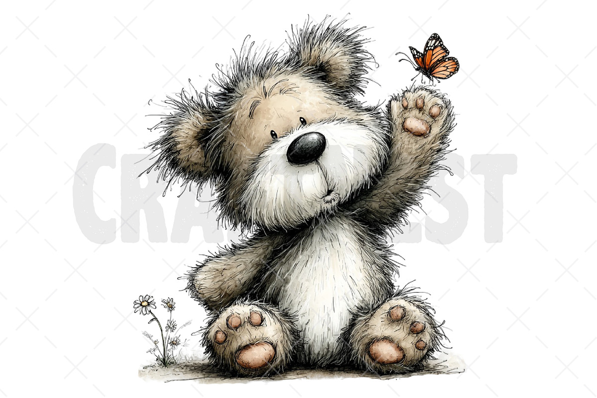 Whimsical Spring Teddy Bear Clipart, an Illustration by Craft Nest (Photo 10 of 12)