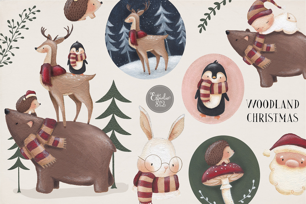 Woodland Christmas, an Animal Illustration by Estudio 812 (Photo 1 of 7)