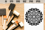 Stencil Ornate Mandala Floral Vector, a Decorative Illustration by MARYCRAFTIRIA (Thumbnail 2 of 3)
