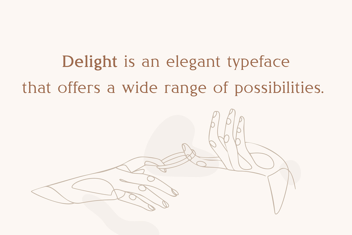 Delight - Luxury Serif Typeface, a Serif Font by HipFonts (Photo 2 of 9)