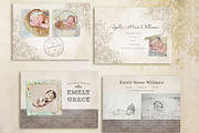 Simply Birth Announcement Cards, a Card Template by 7th Avenue Designs (Thumbnail 2 of 2)