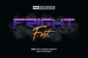Fright Fest Text Effect Halloween, a Layer Style Add-On by Mockmenot