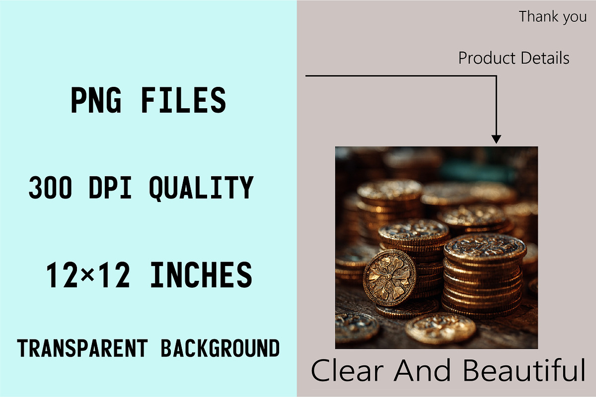 Gold Coins Pile St Patrick’s Backgro, a Background Graphic by SVGArt (Photo 5 of 8)