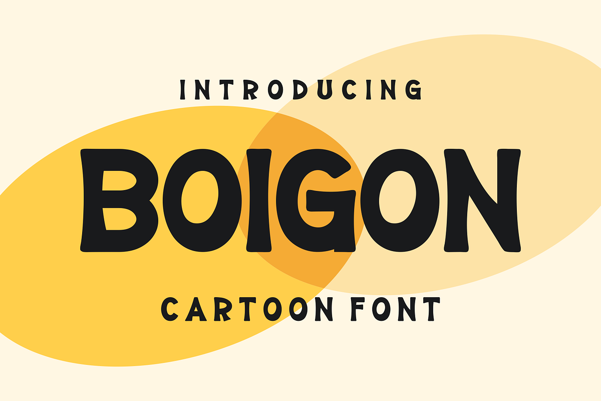 Boigon - Cartoon Font, a Sans Serif Font by lelevien (Photo 1 of 4)