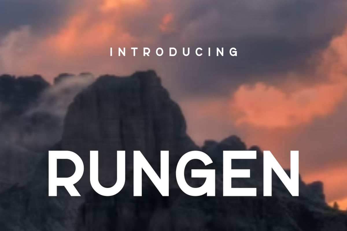 Rungen, a Sans Serif Font by lelevien (Photo 2 of 4)