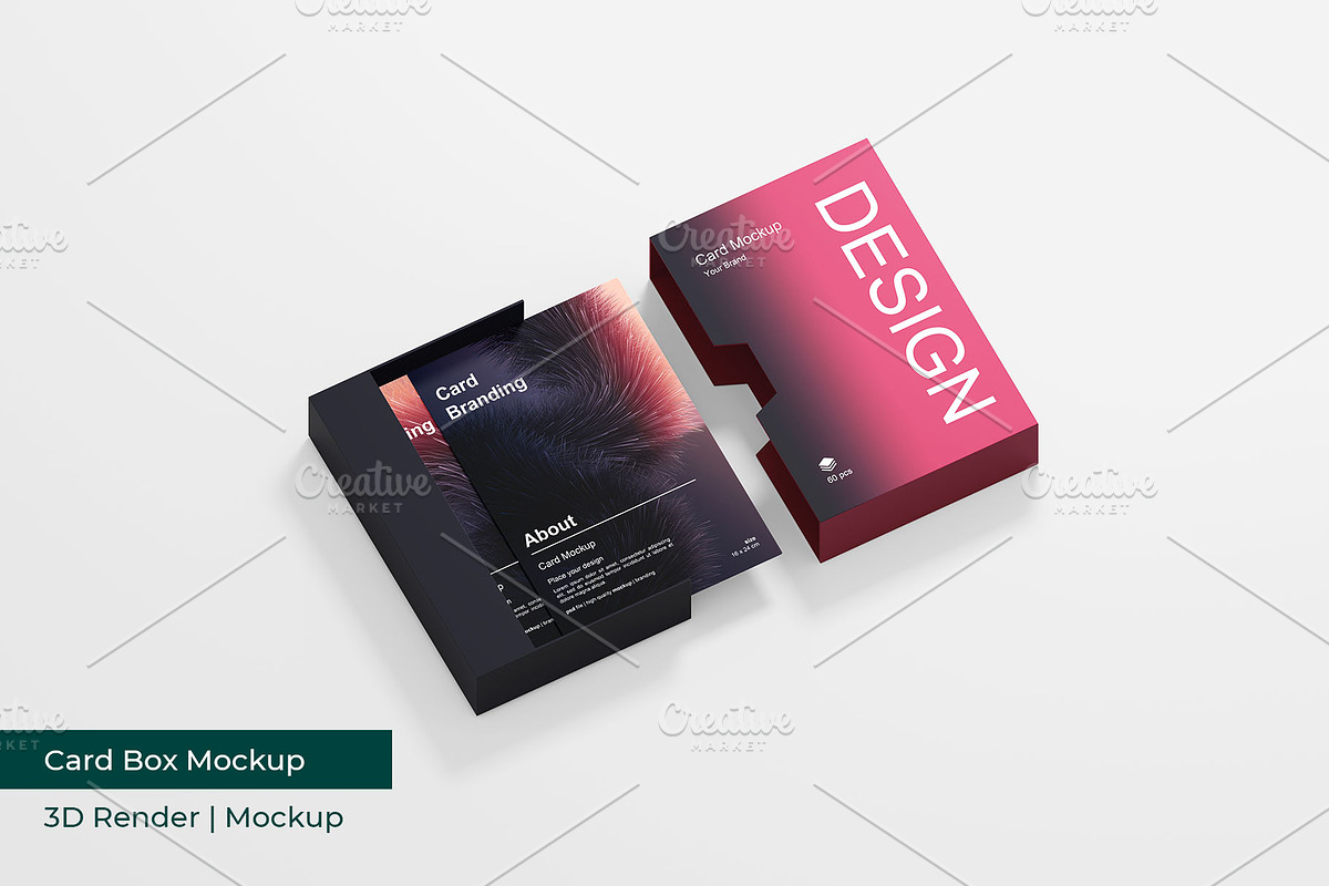 Card Mockup | 3D Rendering, an Advertising Mockup by mrfauzi (Photo 2 of 11)