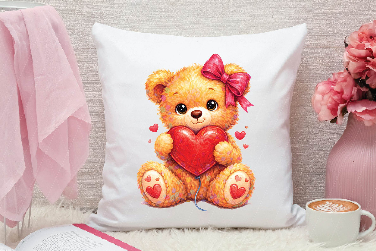 Valentine Teddy Bear Png, Valentines, an Illustration by DreamPrint404 (Photo 3 of 6)