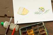 Watercolor cheese set-3, a Food Illustration by miminoshka (Thumbnail 6 of 7)