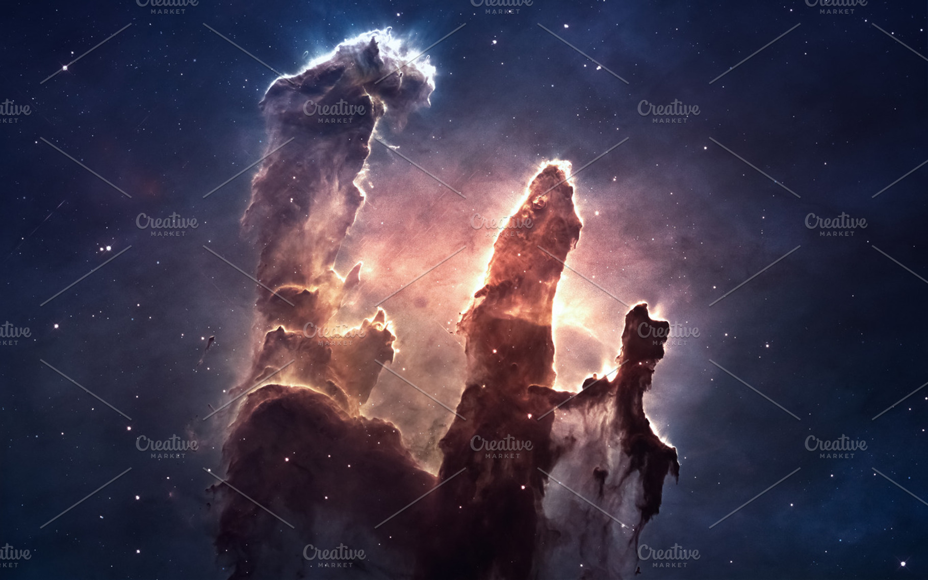 Nebula and stars in deep space glowing mysterious universe elements of this, an Abstract Photo by Vadim Sadovski
