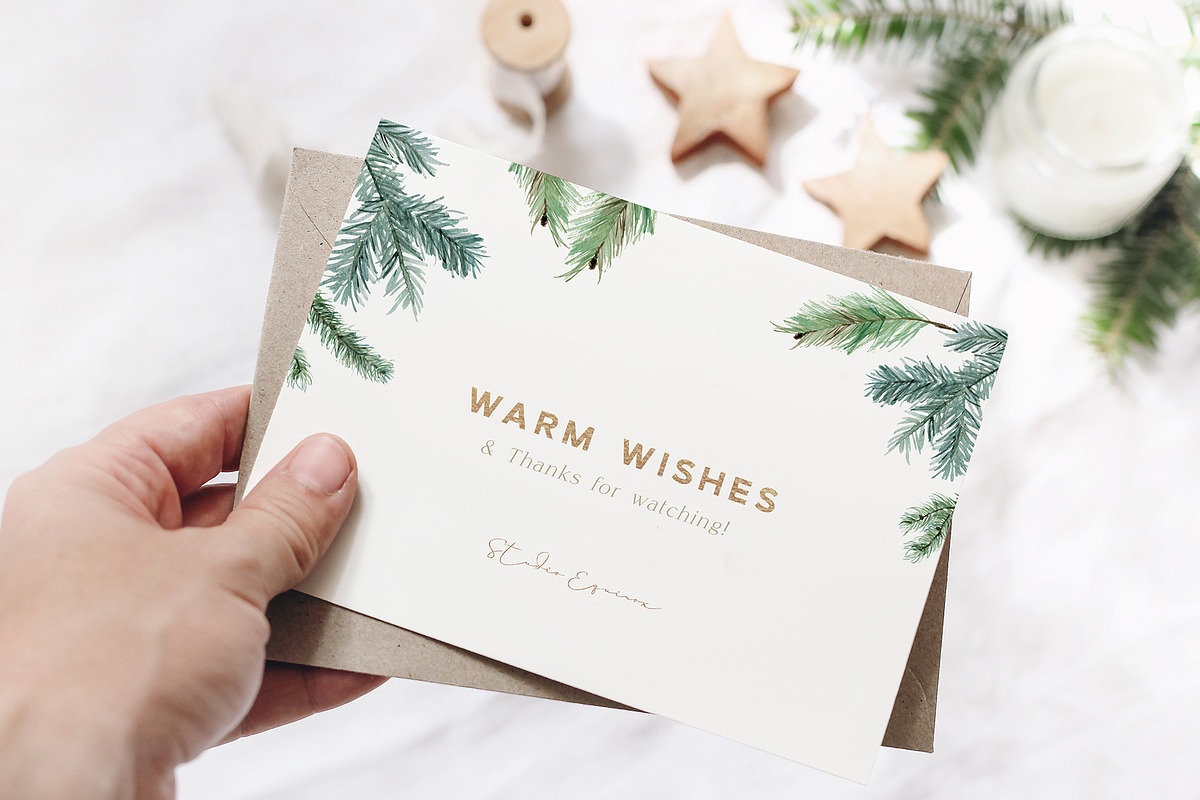 Winter Greenery Watercolor Graphics, an Illustration by studioequinox (Photo 20 of 20)
