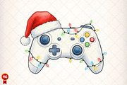 Video Game Controller Christmas PNG, an Illustration by SinaCreation (Thumbnail 1 of 7)