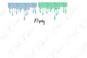 Glitter Drippings Clipart