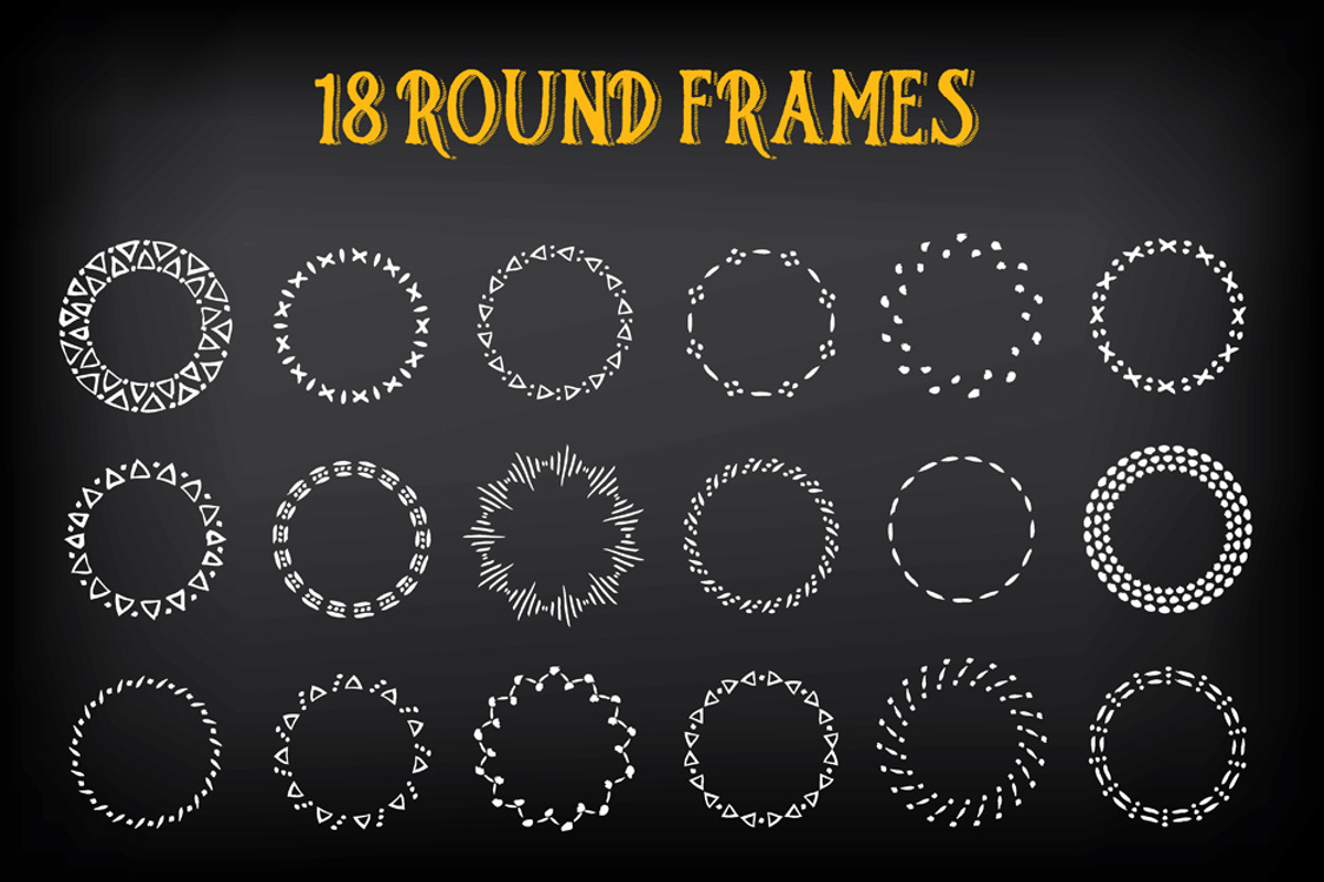 18 Round vintage frames, an Object Graphic by BarcelonaShop
