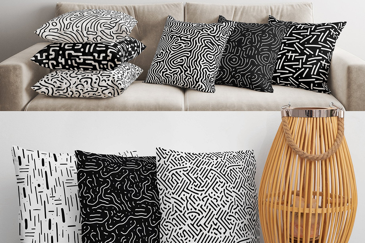 Chic Monochrome Pattern Sets, a Pattern Graphic by Vibrand Studio (Photo 7 of 12)