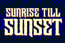 Sunrise Till Sunset - vampire font