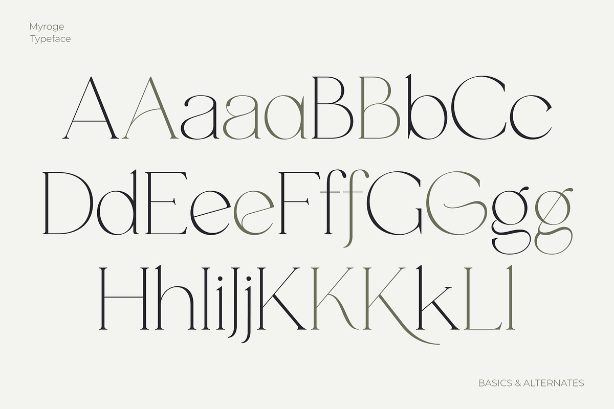 MYROGE elegant & stylish serif, a Serif Font by CarmineType (Photo 11 of 18)